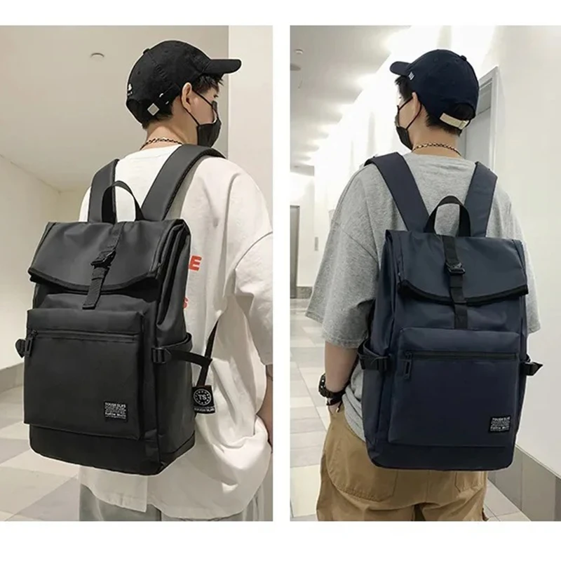 2024 Student Schoolbag Simple Men\'s Casual Travel Bag Lightweight Large 15.6 inch Laptop Backpack For Men Easy Carry Luggage