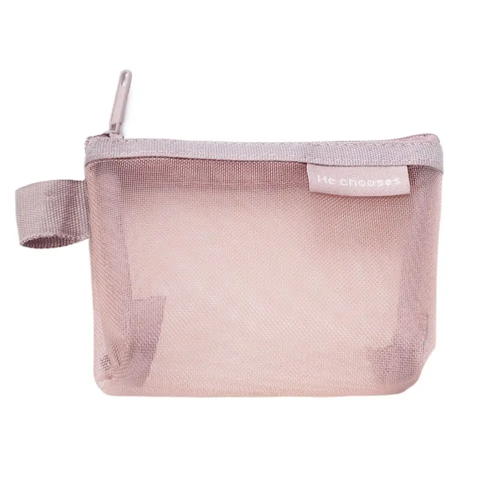 

Bluetooth Earphone Mesh Coin Purse Nylon Three-dimensional Card Holder Small Item Storage Mini Cosmetic Bag Office