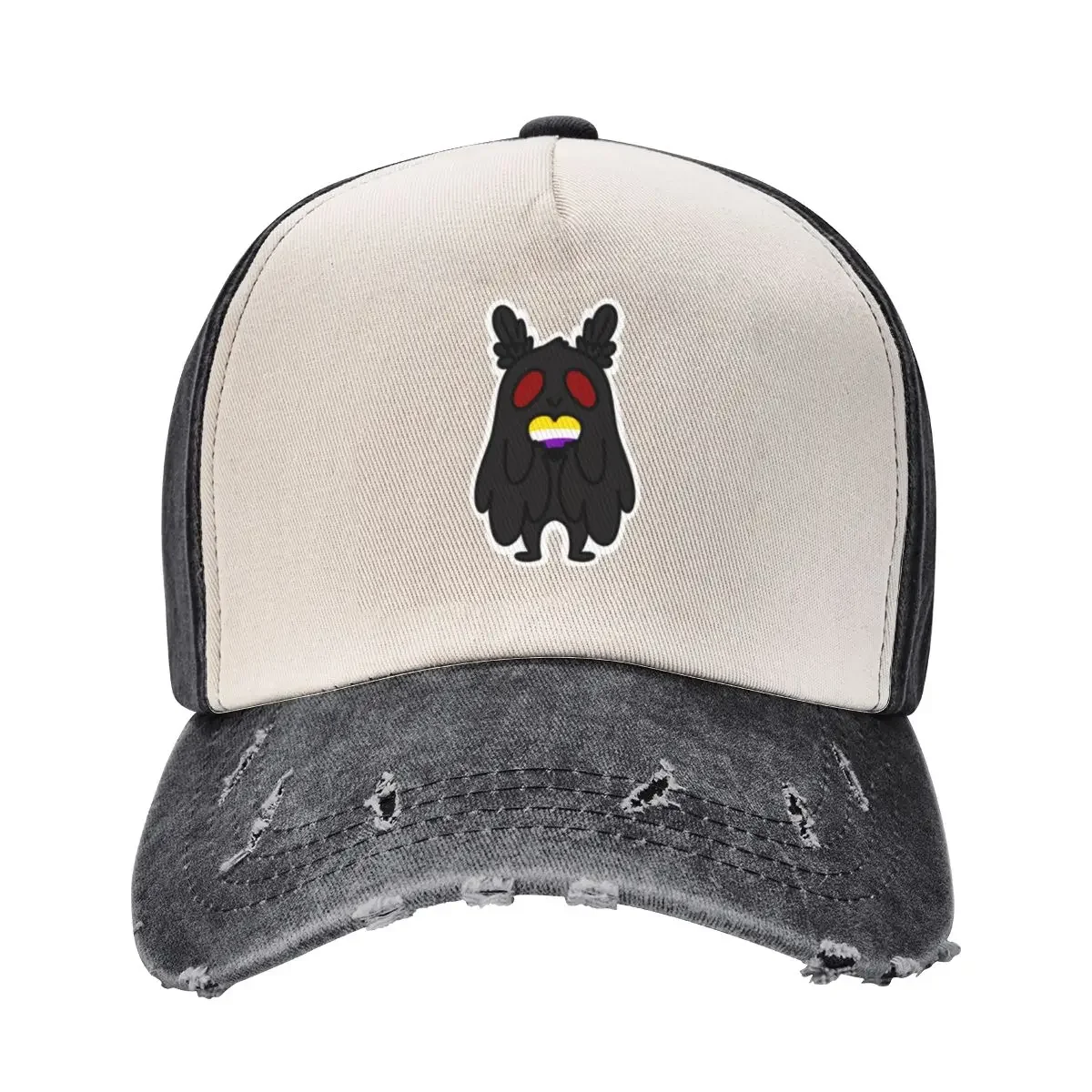 Mothman heart nonbinary Baseball Cap beach hat Hat Man Luxury Luxury Woman Men's