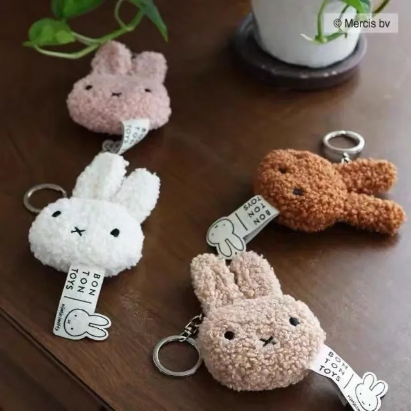 

Kawaii Miffy Pendant Cartoon Dopamine Rabbit Head Keychain Creative Anime Accessories Cute Home Decoration Perfect Birthday Gift