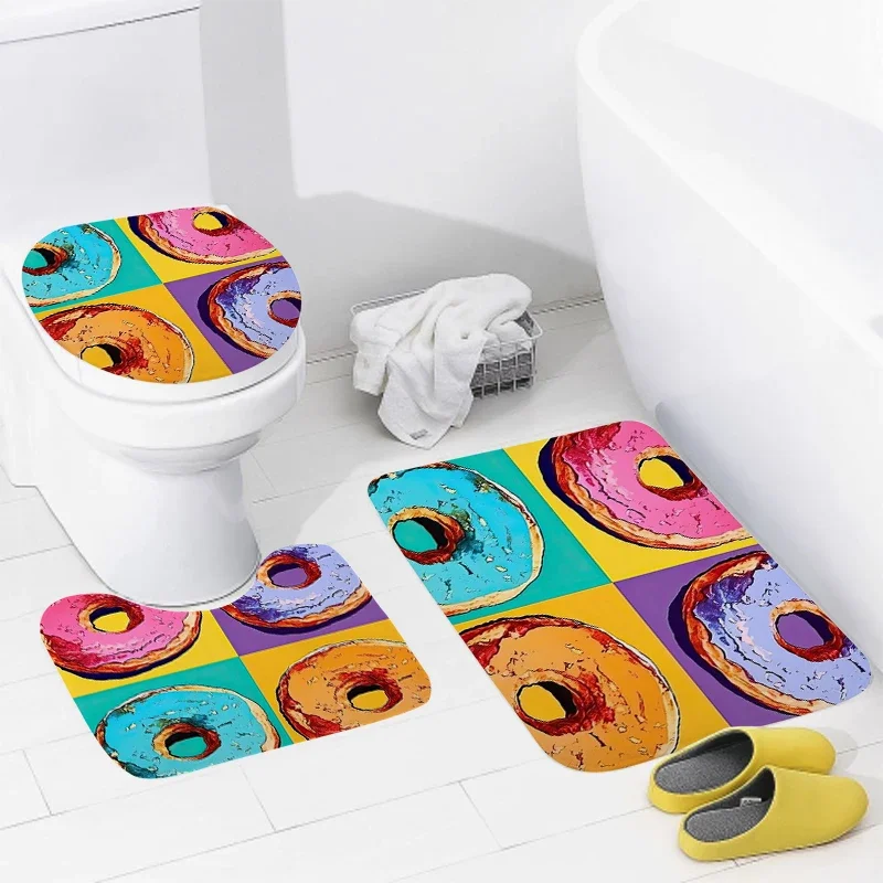 Home bathroom floor mats Anime animal style Bath Foot mat modern accessories rug Toilet mat Bathtub anti-slip carpet aaaa