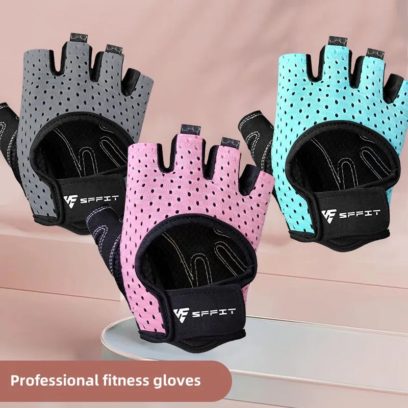 

Fitness Men Women Gym Sports Bicycle Gloves Half Finger Cycling Gloves Shockproof Breathable Outdoor Riding Gloves