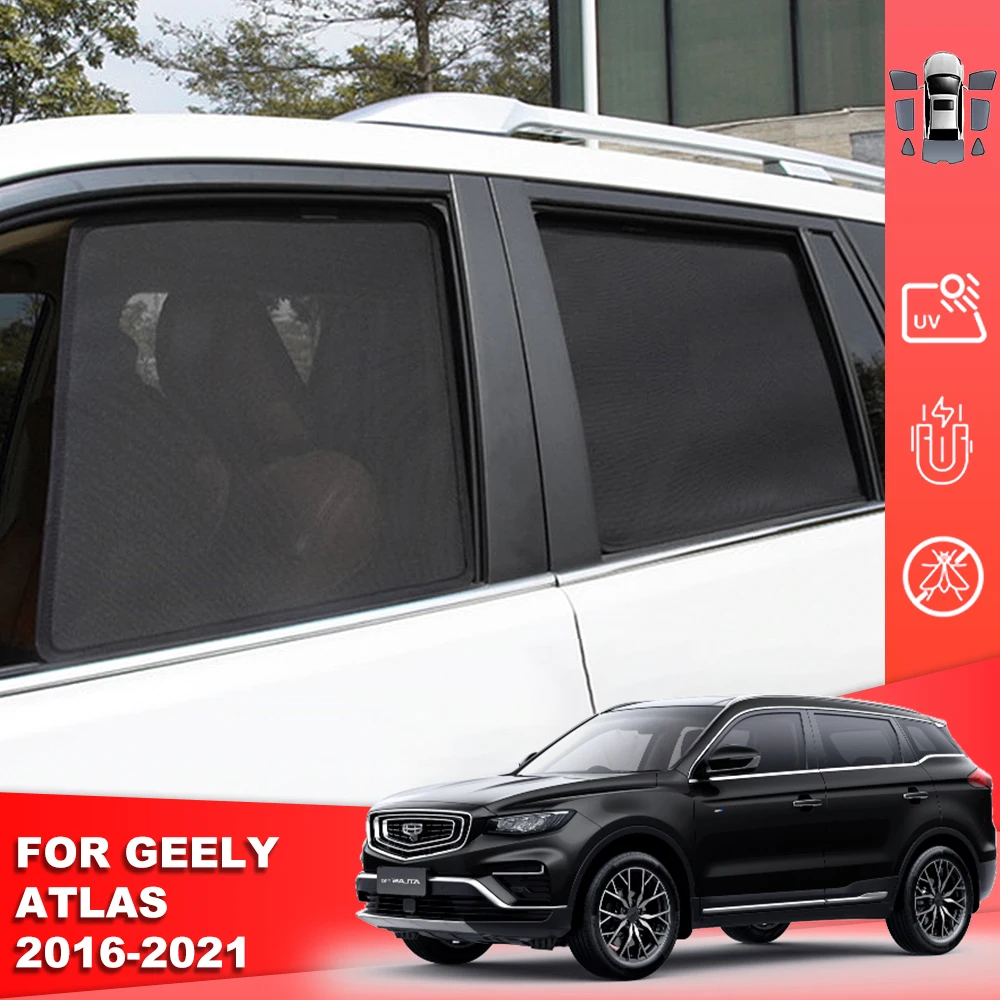 

For Geely Atlas Proton X70 2016-2022 Magnetic Car Sunshade Shield Front Windshield Curtain Rear Side Baby Window Sun Shade Visor