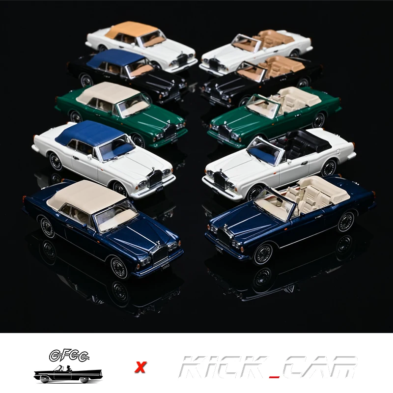 GFCC RR 1/64 Corniche IV1993 Soft Top Convertible Vintage cars High Performance Car Diecast Toy Station Vehicle with Display Box