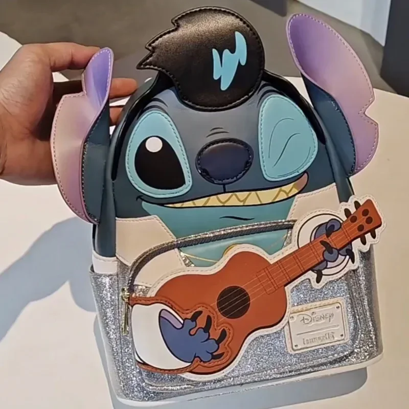 Original Disney Stitch Loungefly Backpack Cartoon Cute Embroidered Design Backpack Fresh And Casual Mini Backpack Fashion Gift