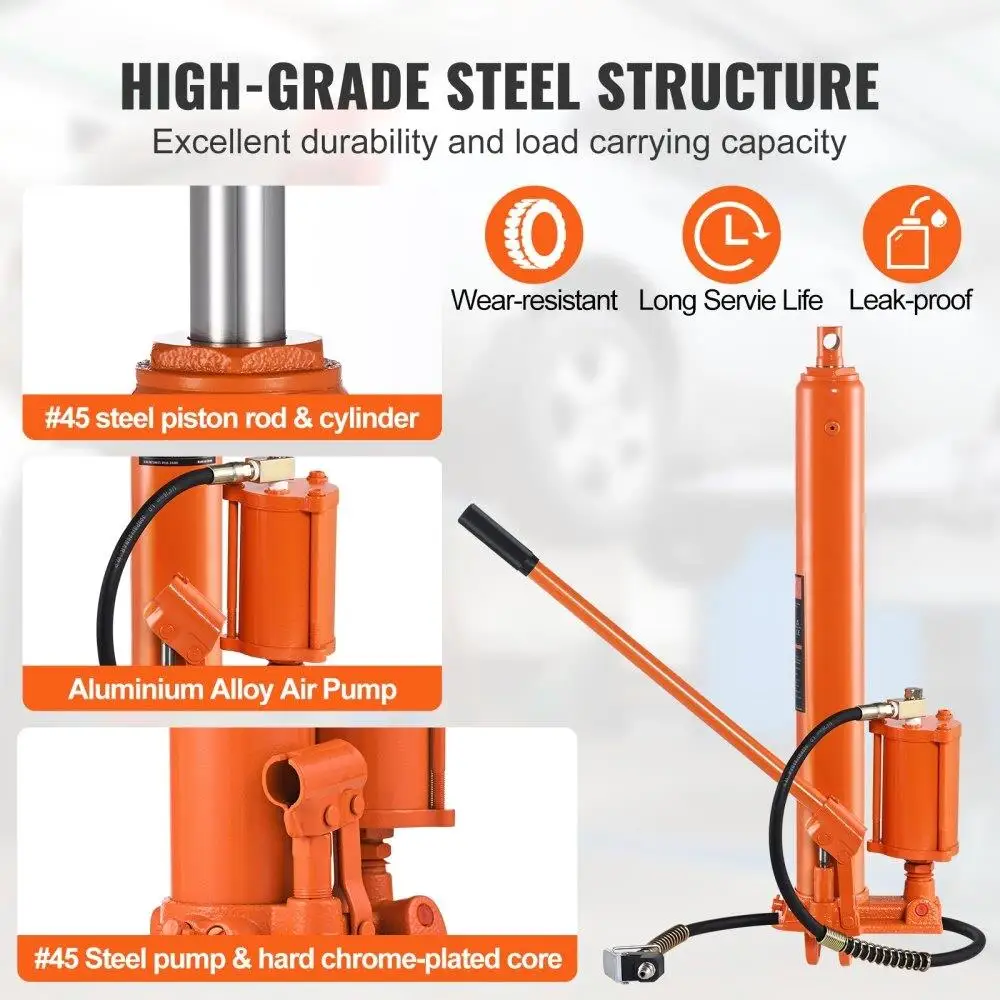 هيدروليكي طويل لمضخة واحدة لأسطوانة رافعة المحرك ذات قاعدة رام جاك 8 طن Clevis #5