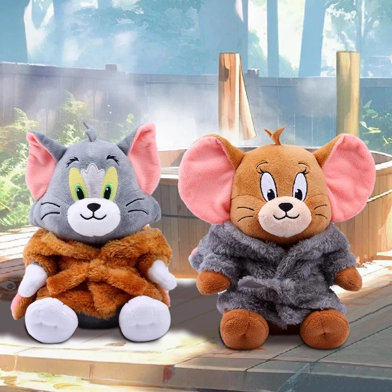 

HUGKIS Tom And Jerry Plush Toy Bathrobe Costume Cute Soft Stuffed Animal Genuine Authorized Birthday Gift For Adult Home Decor
