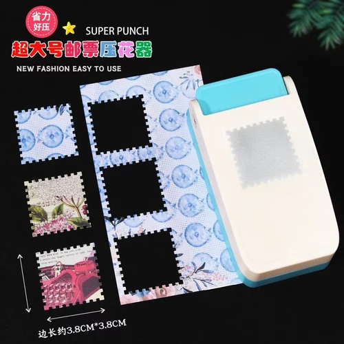 Imagen 2 del producto Nuevo Punzonadora artesanal con forma de sello, máquina de estampado, perforadora de agujeros redondos, perforadora dentada