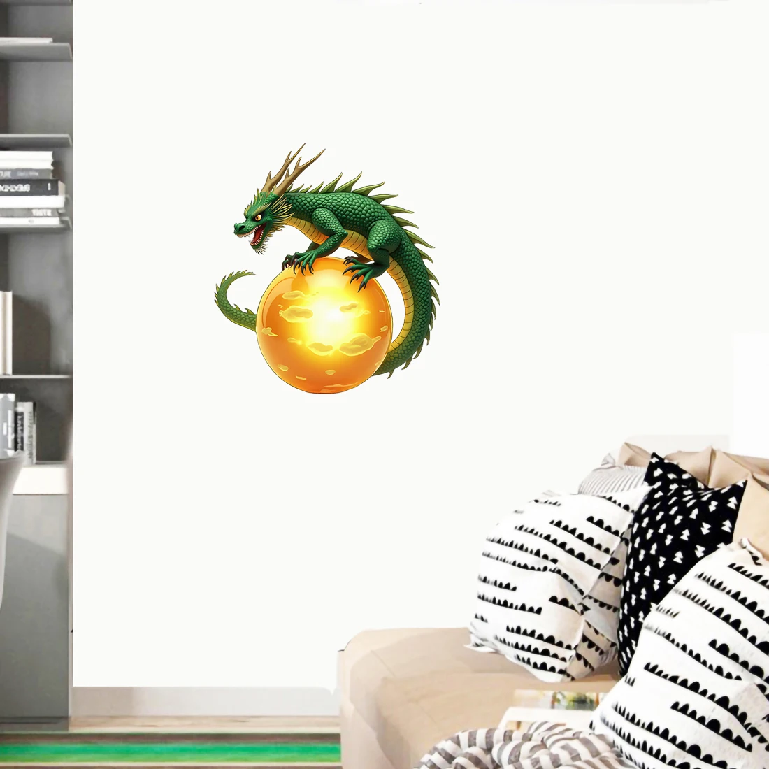 Three Ratels Q107 Exquisite green dragon  Art Wall Stickers for Home Decoration IPDA decals Car decals Waterproof