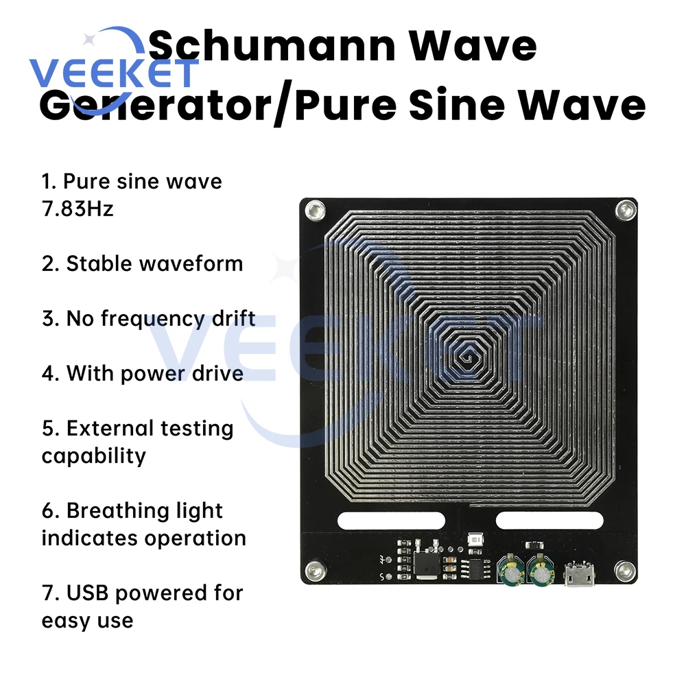 

Schumann Wave Signal Generator Sine Wave 7.83Hz DSP Technology Pure Single Frequency Stable Output Sleep Aid Module