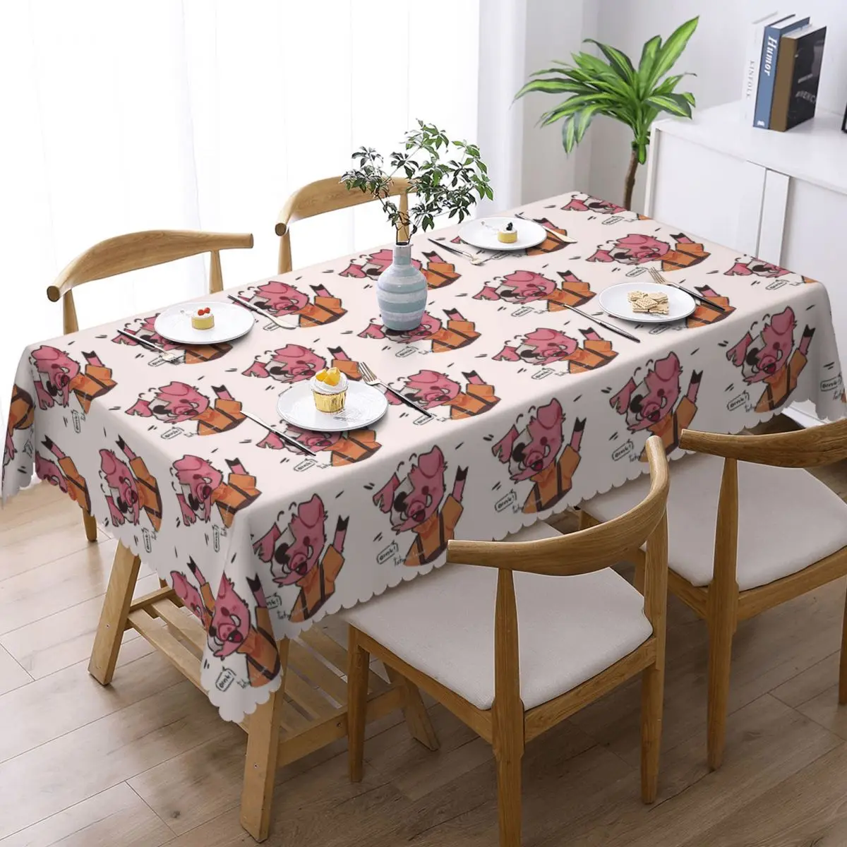 Micheal! Dsmp Custom Rectangular Tablecloth Oilproof Table Cover for Dining Events Table Cloth