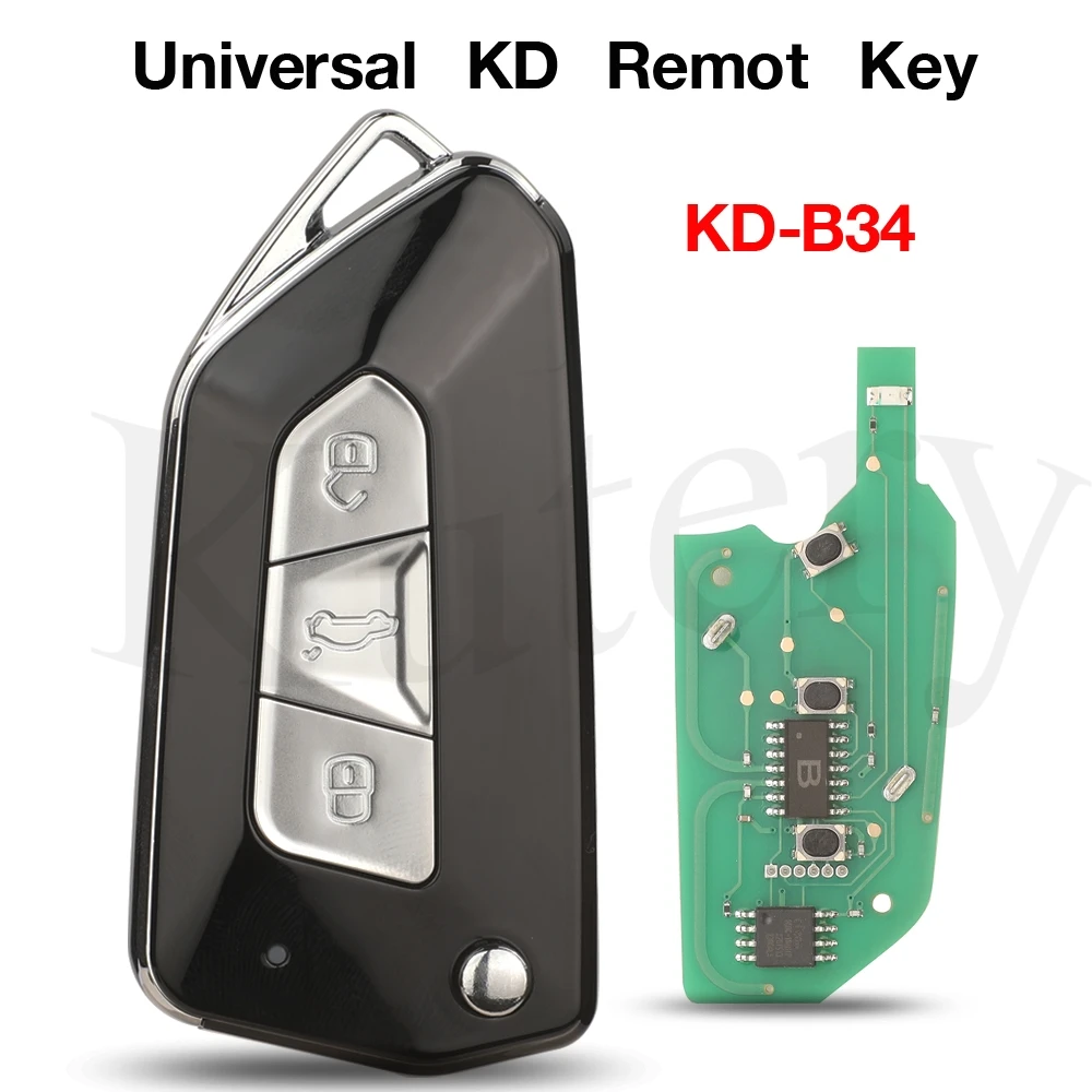 

jingyuqin 3 Button KEYDIY B34 KD Remote Control Car Key Universal For Golf 8 Style For KD900/KD-X2 KD MINI/ URG200 Programmer