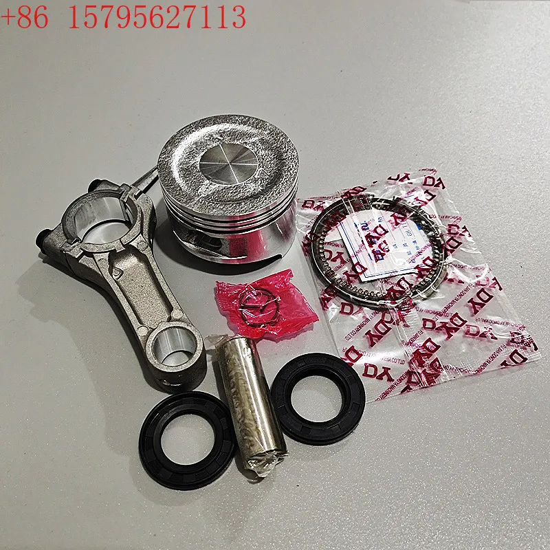Kit Pengganti Batang Penghubung Segel Minyak Cincin Piston 68Mm untuk Honda GX160 GX200 168F 2kw 2,5KW Suku Cadang Pengganti Mesin