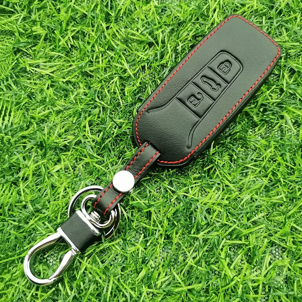 

2024 Fashion Luxury Leather Car Key Cover For VW Volkswagen Touareg 2019 2020 2021 2022 2023 Leather Car Key Case Cover