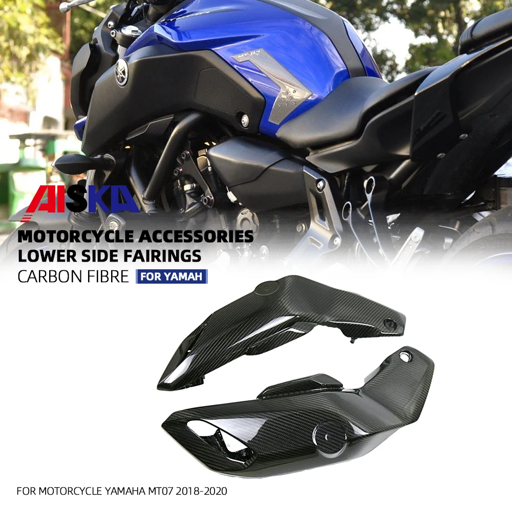 For Yamaha MT07 MT-07 2018 2019 2020 2021 2022 Motorcycle Modified Fairing Carbon Fiber Lower Side Fairings Panels Fairings