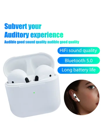 2024Pro 4 TWS Wireless Bluetooth Earphones Headphones Mini Earpone Headset For PC Android Apple iPhone Earbuds Accessories