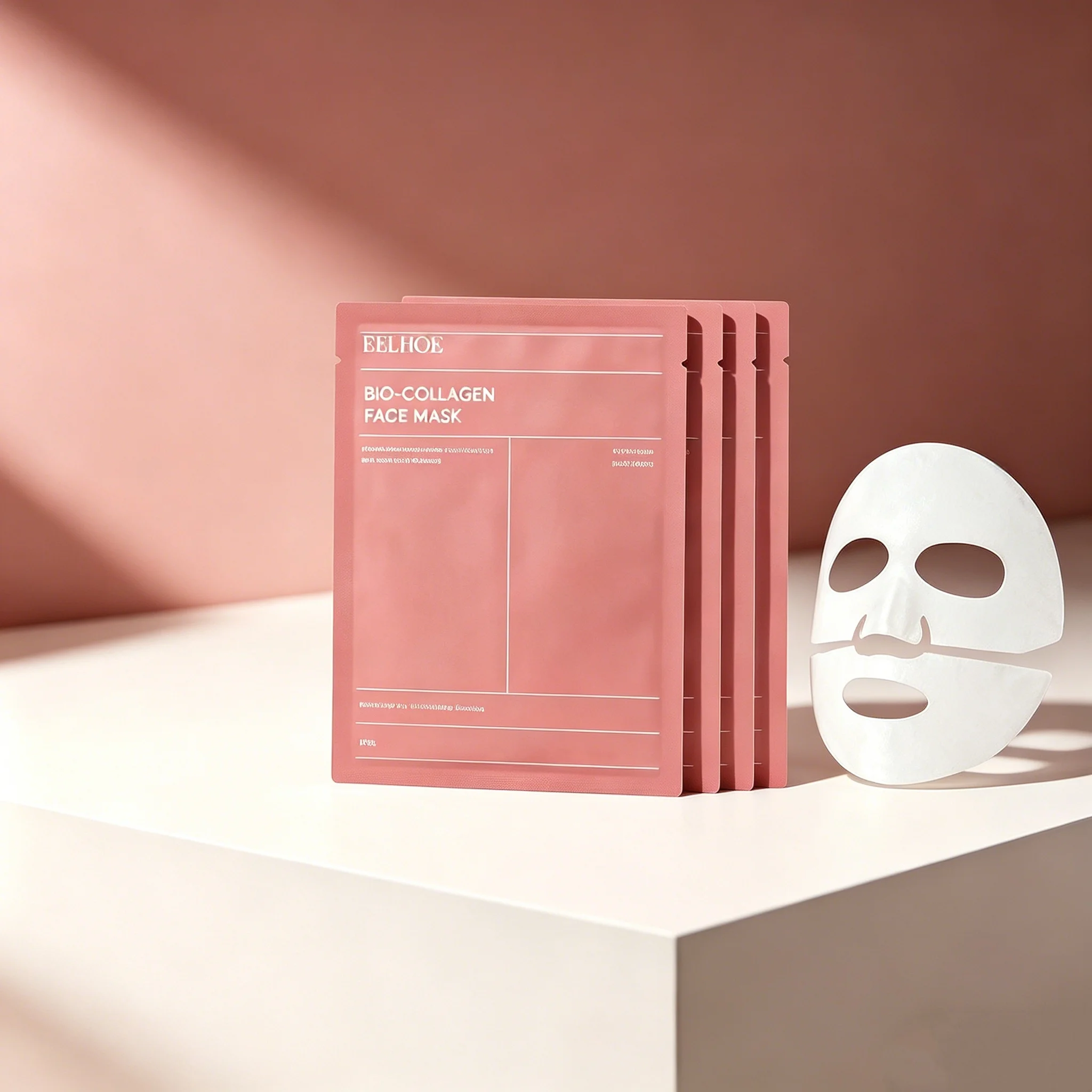 4 Mascarillas Faciales de Colágeno Reafirmantes para Reducir Poros, Hidratación Profunda, Nutrición, Reafirmación de la Piel, Elasticidad, Mascarillas Faciales Nocturnas