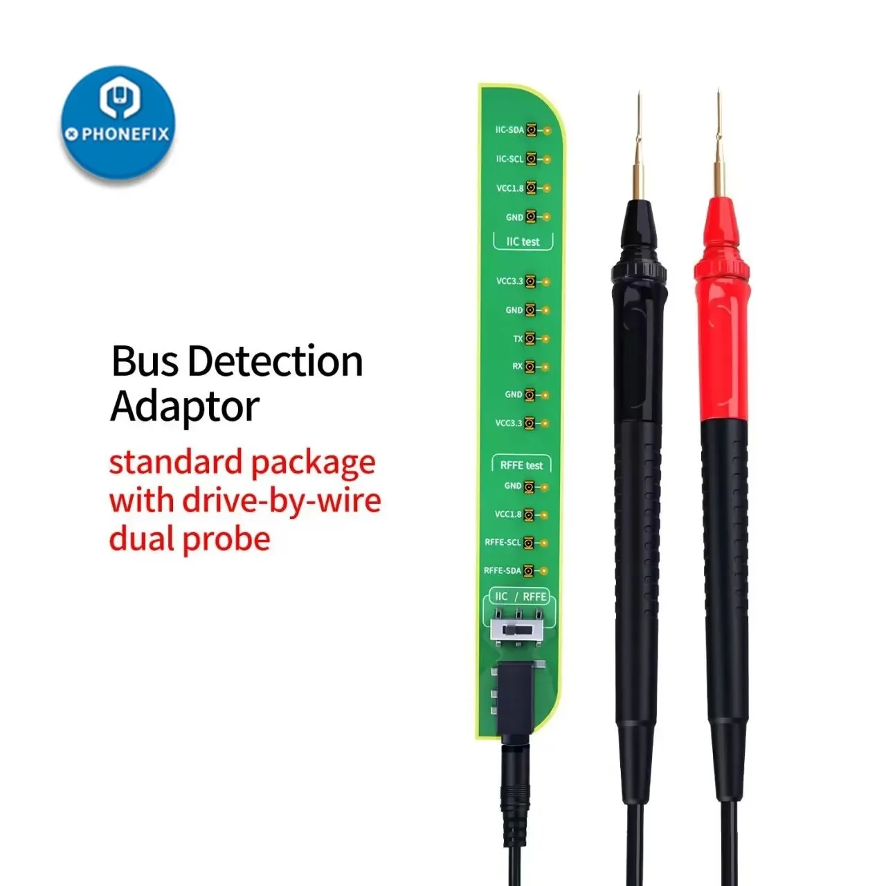 

JC JCID V1SE/V1S PRO Bus Detection Adapter Dual function of RFFE+IIC detection Board Quickly identify the fault location Repair