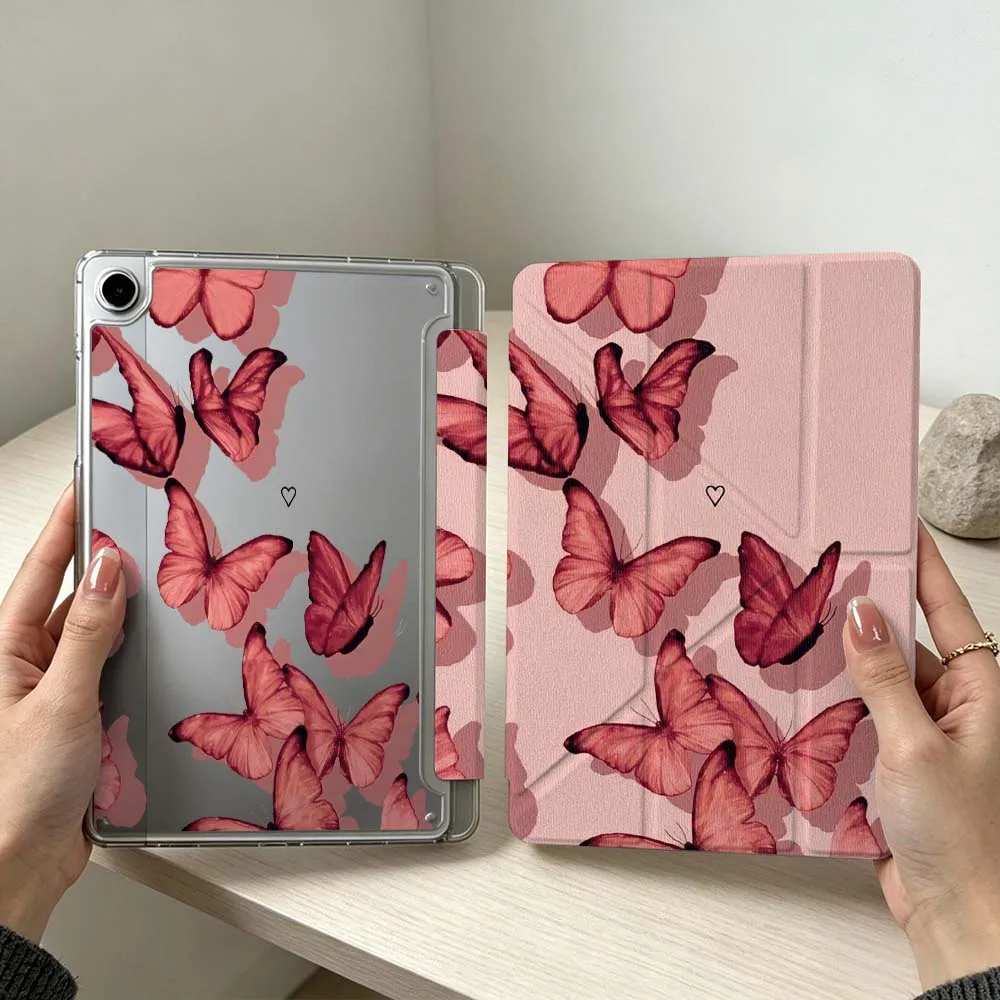 

Butterfly Heart Pattern Soft For Samsung Galaxy Tab S10 S9 S8 S7 S6 A11 A10 A9 FE Plus Lite Foldable 3Y Tablet Case