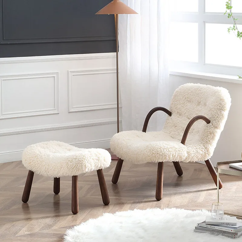 Wuli único sofá cadeira de madeira maciça cadeira preguiçoso simples casa quarto ficar designer lazer cadeira acento cadeira do quarto cadeira