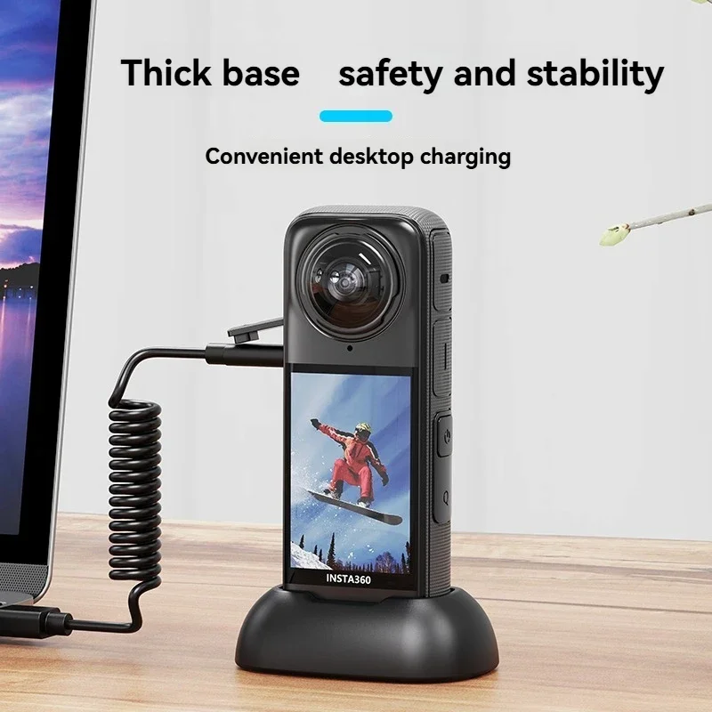 CoverJoy Car Dashboard Mount for Insta360 X4/X5 Non-Slip Silicone Base Vehicle Desktop Stand Holder with Lens Cover Accessories