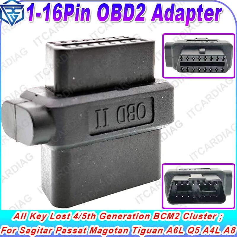 

1-16Pin OBD2 Adapter Remote control All Key Lost 4/5th Generation OBD Connector MQB48 Wire Bridge Cable BCM2 Cluster For V/W