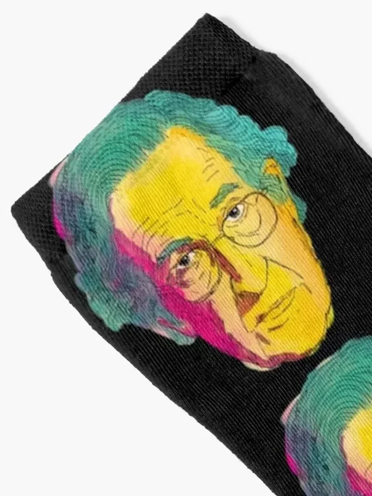 Noam Chomsky colorful illustration Socks Soccer Hiking boots Running Mens Socks Women's