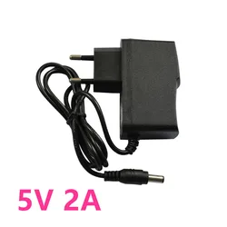 5 v2a nowy AC 100V-240V konwerter Adapter DC 5V 2A 2000mA zasilacz EU wtyczka DC 5.5mm x 2.1mm