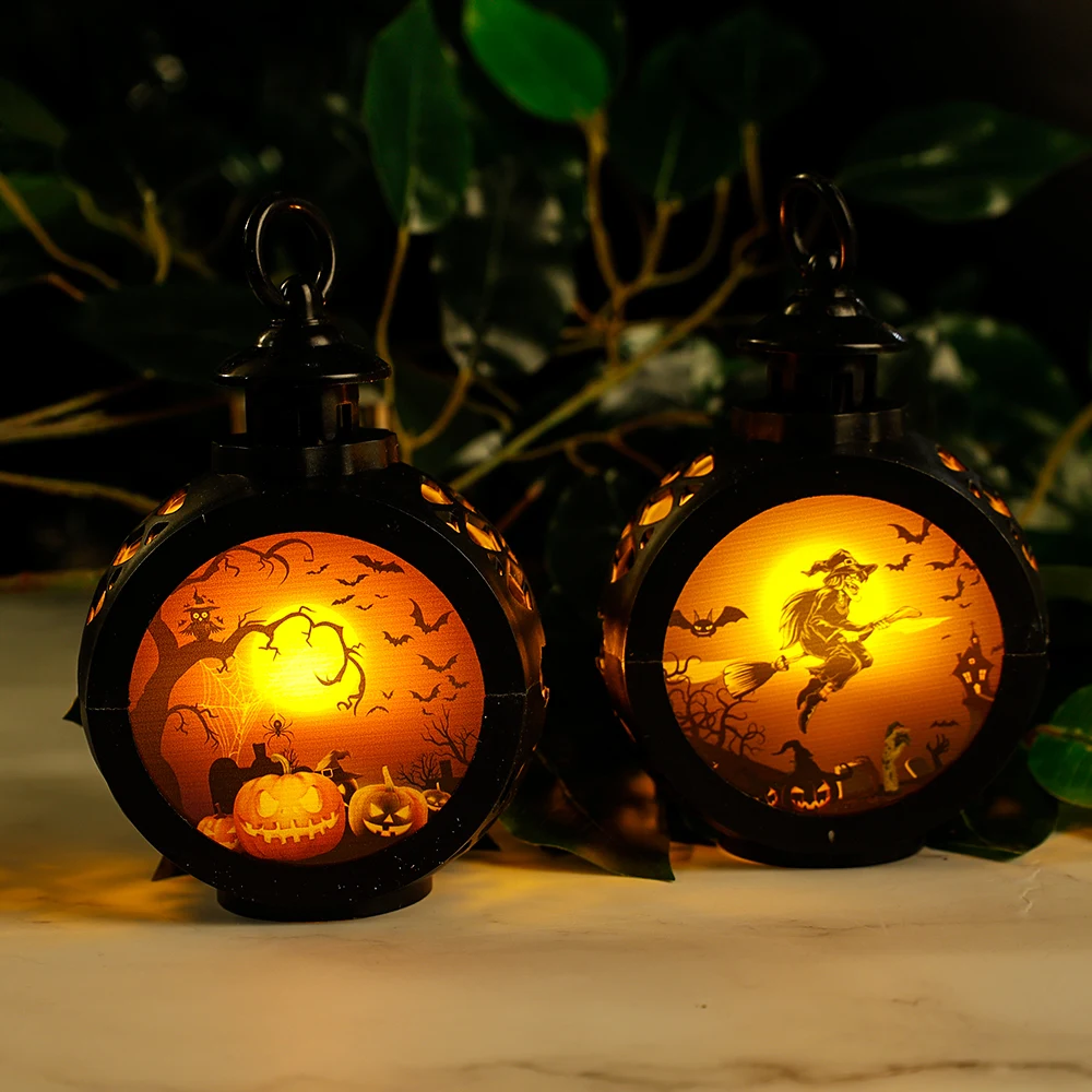 Halloween Led Licht Opknoping Ornamenten Draagbare Nachtlampje Kerst Decor Props Lantaarn Lamp Halloween Party Decoratie Hanger