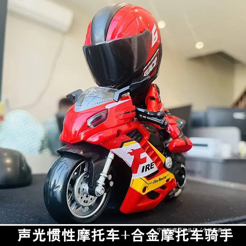 

Motorcycle Rider Model Alloy Folding Deformed Doll Figure Ornament Figure Toy Moto Fans