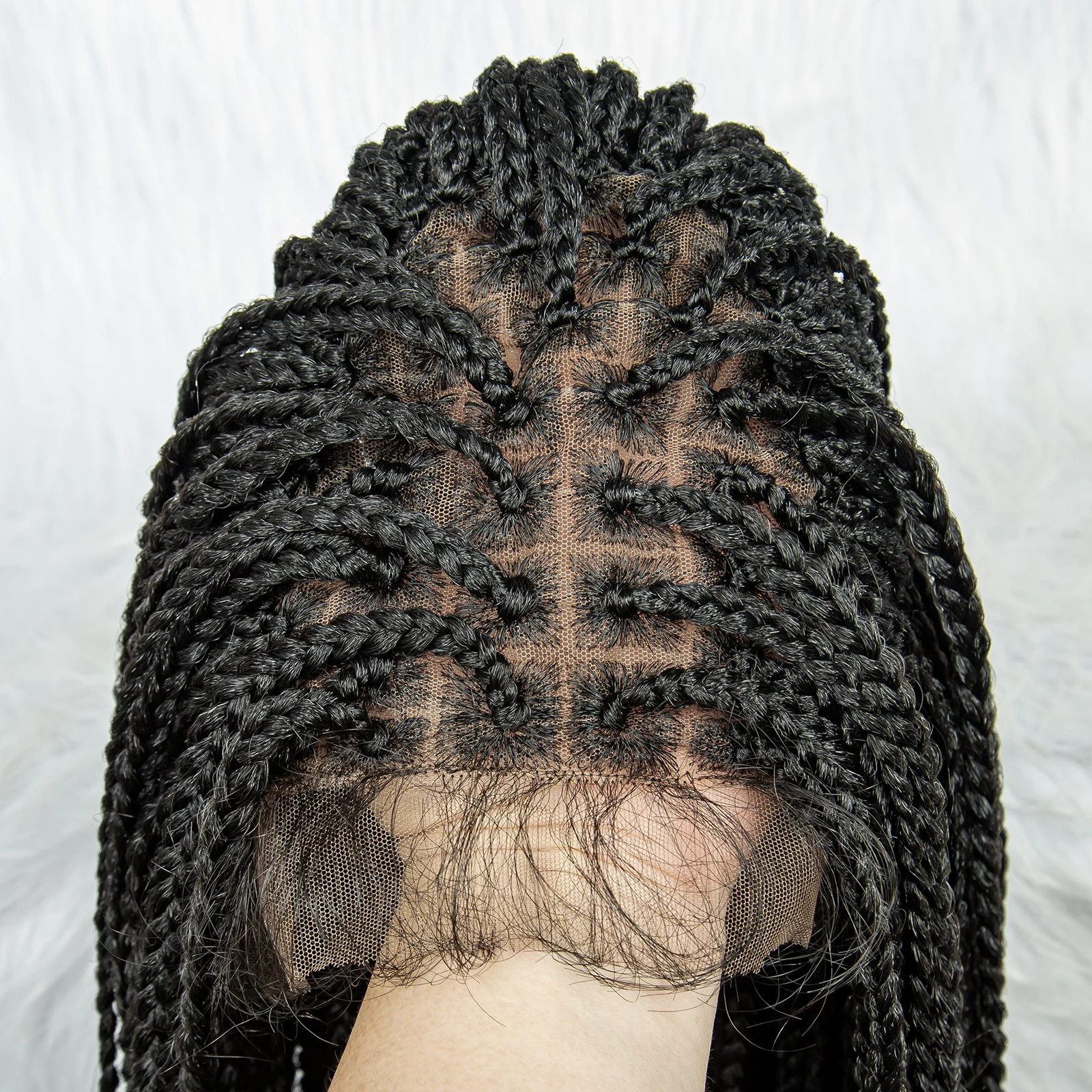 شعر مستعار مضفر الاصطناعية 9x6 الدانتيل الجبهة الباروكات مع شعر الطفل ماكس الدانتيل شعر مستعار مضفر مع بوهو تجديل موجة المياه للنساء السود