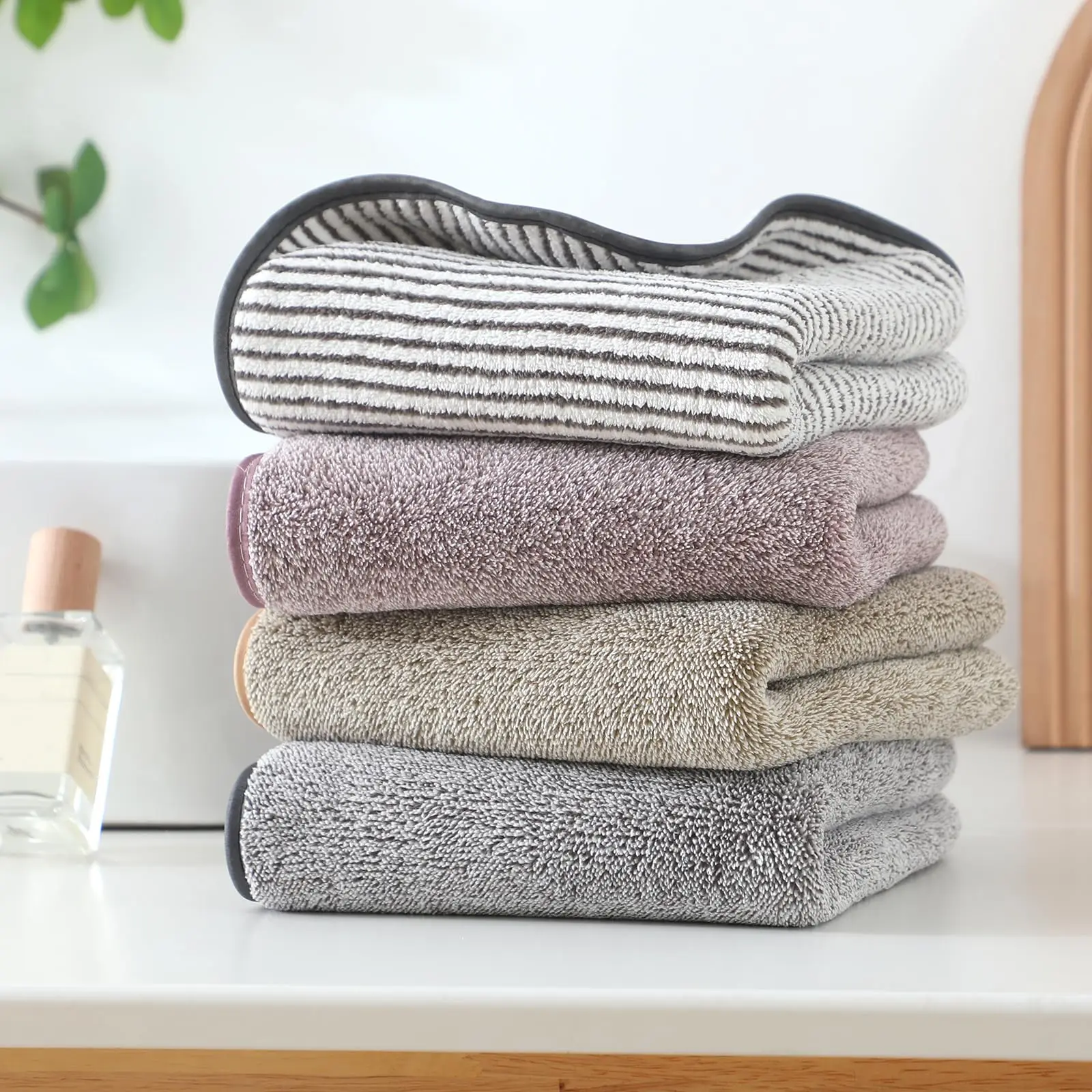 3 Pack Microfiber Hand Towels for Bathroom,Ultra Soft & Super Absorbent | Quick Dry Washcloths,14x30 Inch Towel Set for Bathroom
