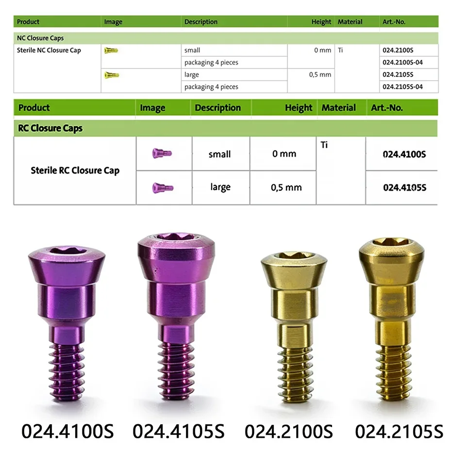 10Pcs Dental Titanium Cover Screw Fit ITI Straumann Tissue Level TL RN WN Wide Regular Neck Closure Cap Screws Dentistry Supply
