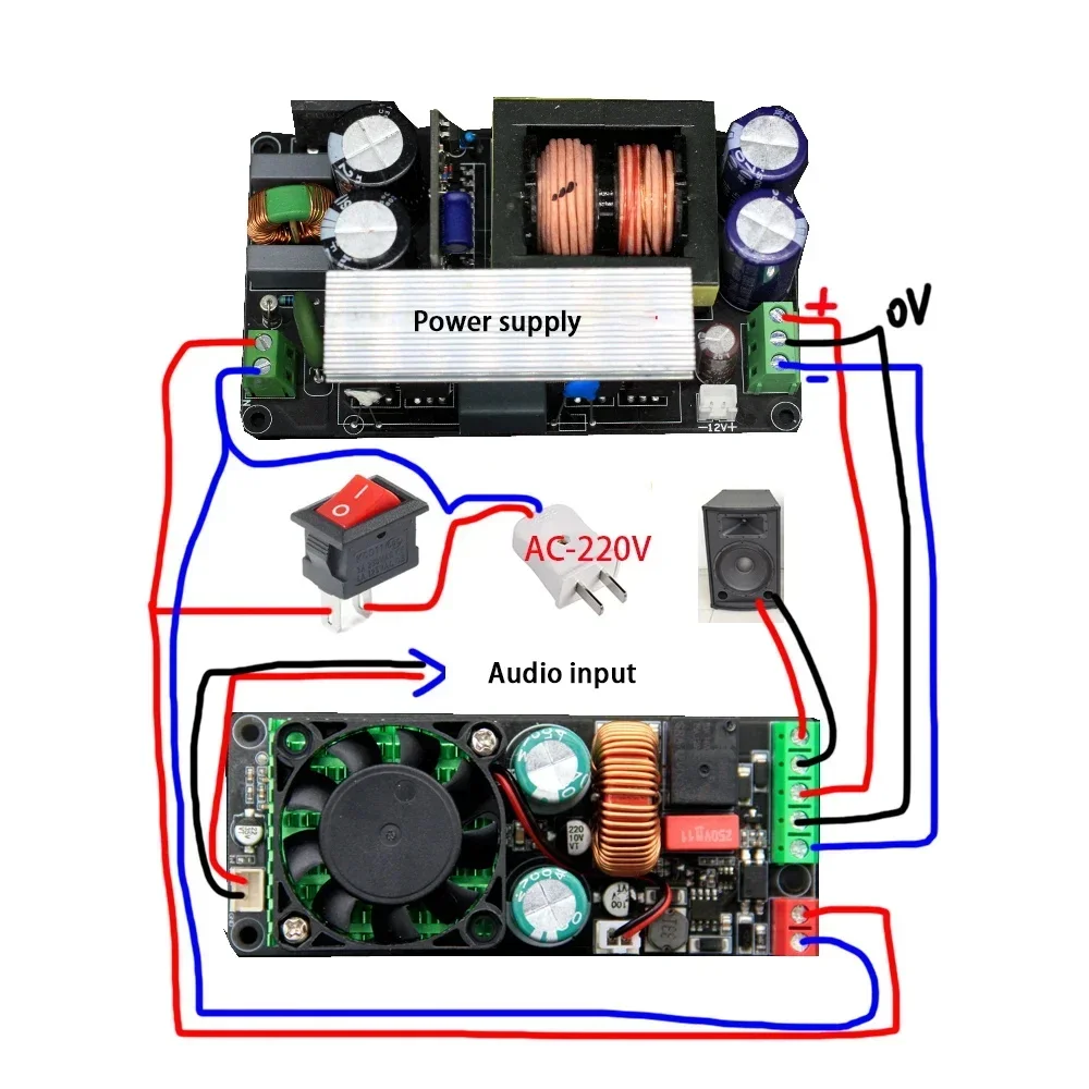 HIFI Mono 500W Digitale Versterker Klasse D Audio module Met Luidspreker Bescherming Beter Dan LM3886 IRS2092S