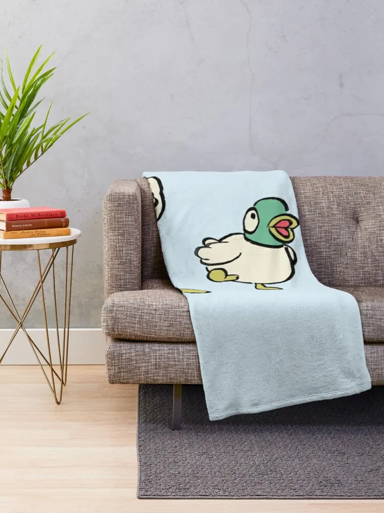 I draw many ducks doing things / sarah and duck Throw Blanket Loose Bed linens funny gift Blankets