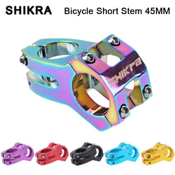 SHIKRA SK09 Stem Mtb Table Power Bicycle Road Short Power Mountain Bike Handlebar Stem 31.8*45MM 25.4*35MM Riser Handle Cycling