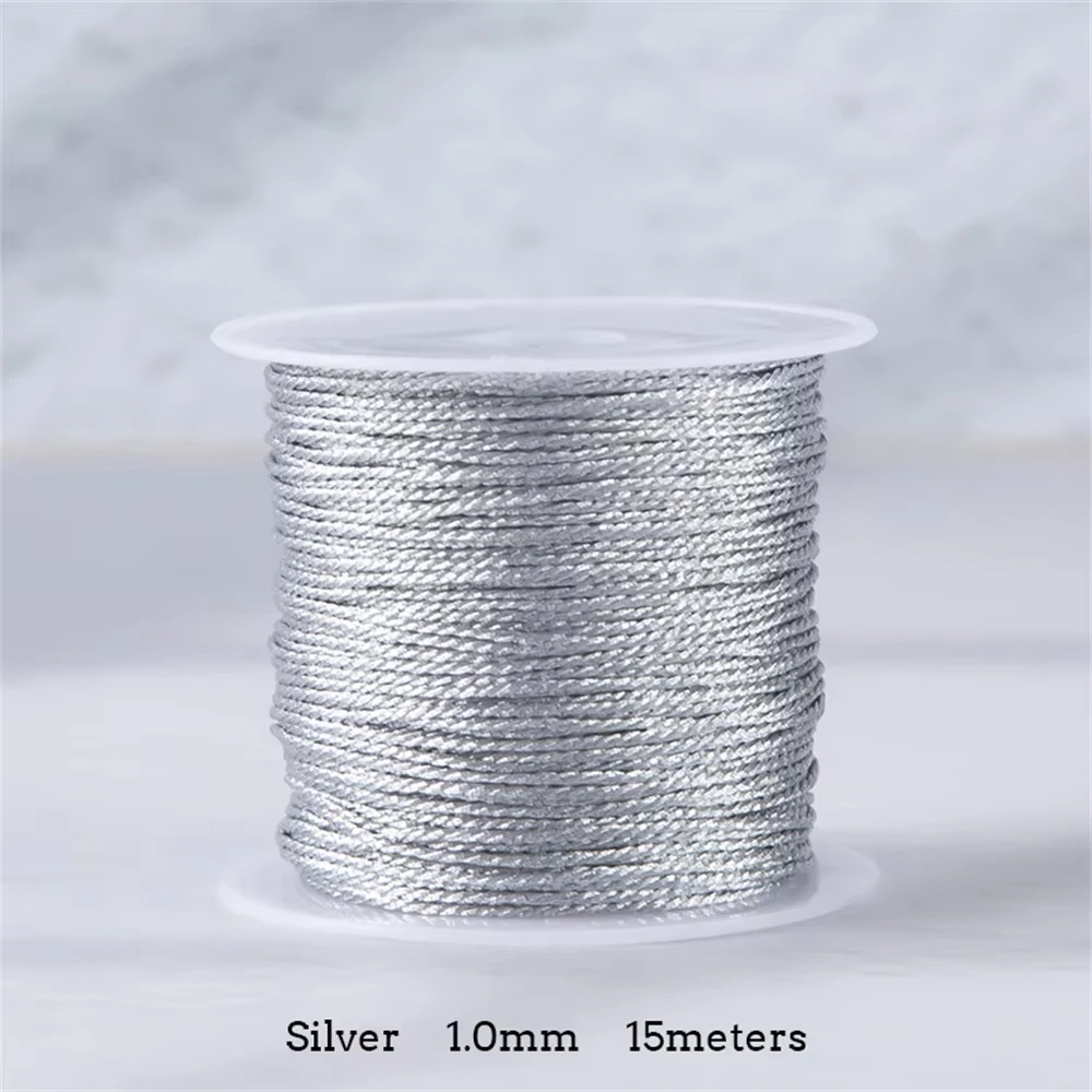 Gold/Silber Faden Makramee Schnur Seil Armband Halskette Geflochtene Schnur Für DIY Quaste Perlen Shamballa String Großhandel Liefert