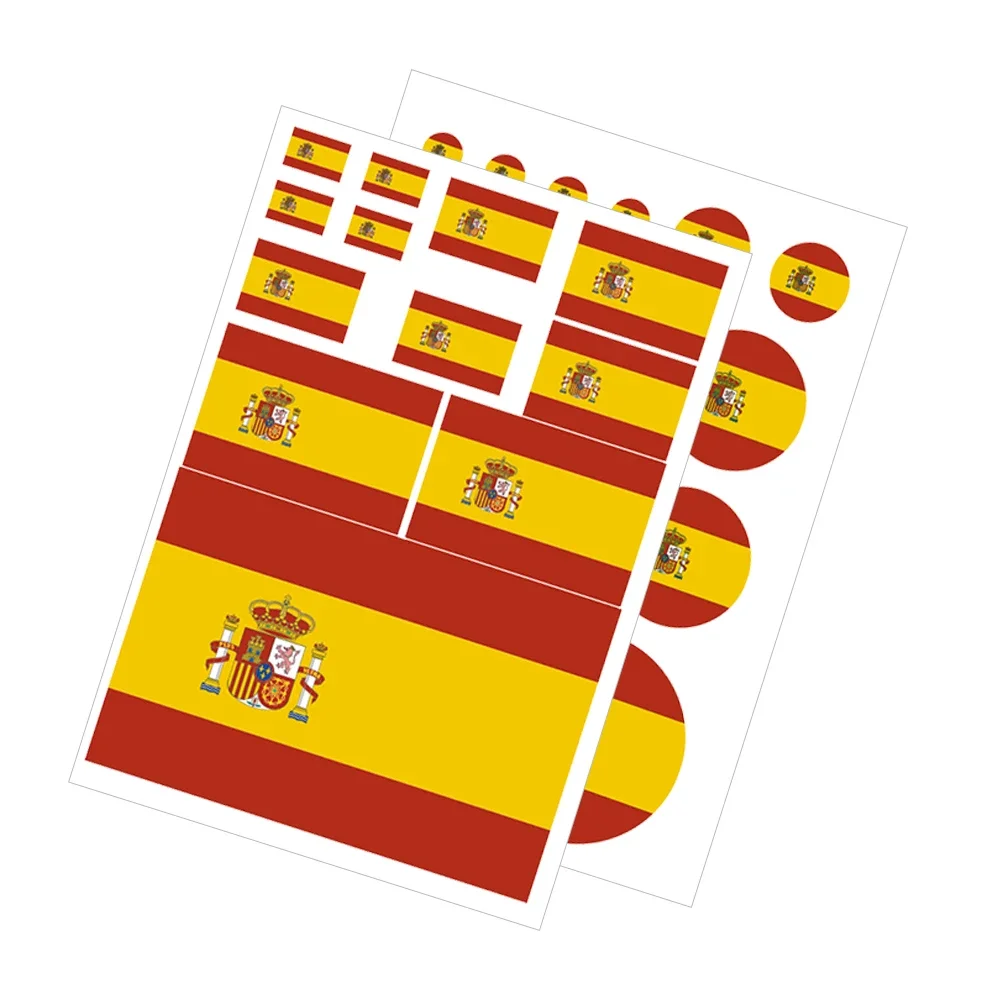 Various Spanish Flag Styling Stickers Graphics I Love Spain Country Decor Decal Vinyl Window Body Cover Auto Para Accessories