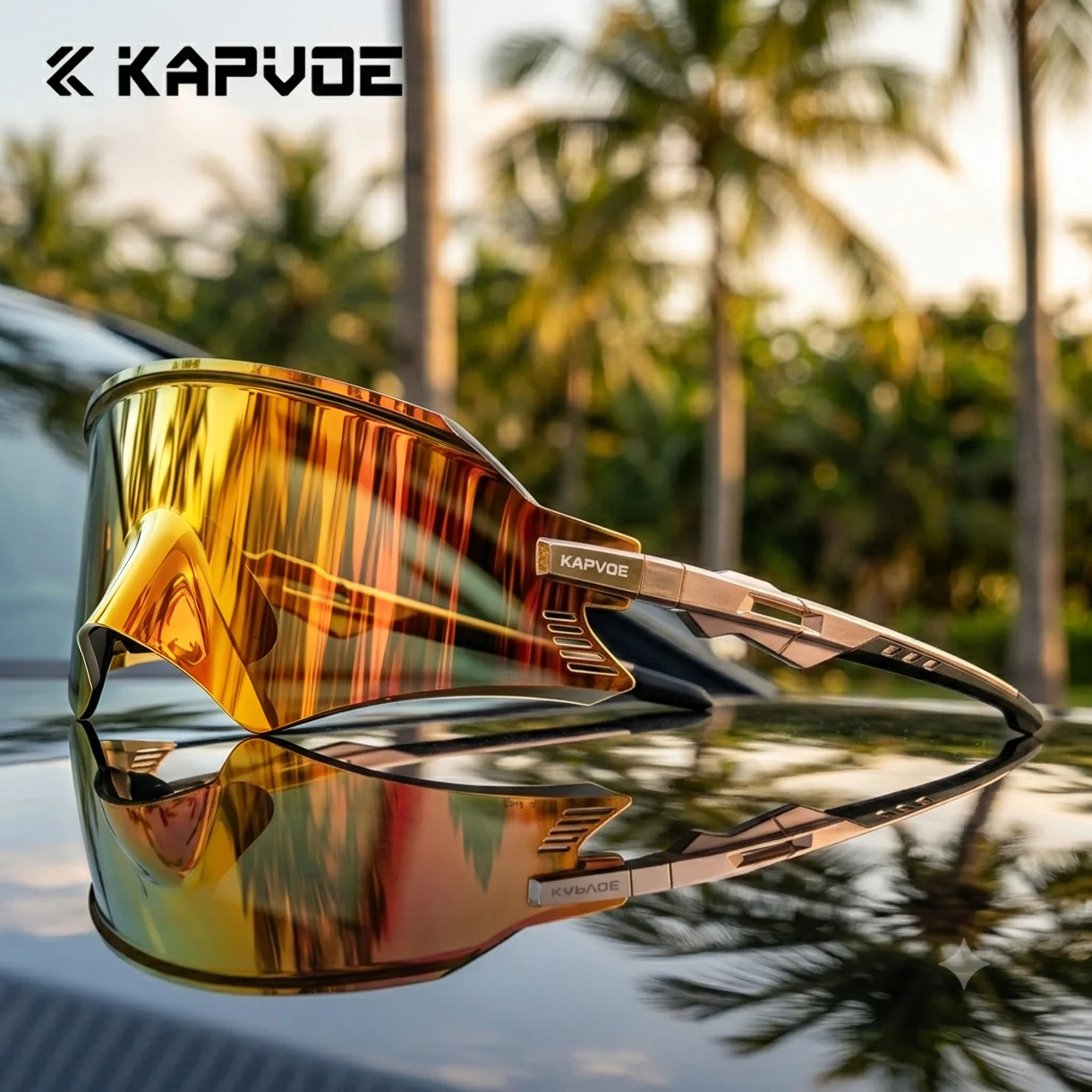 KAPVOE HD Photochrome Radsport-Sonnenbrille Outdoor Freizeit Unisex Stilvolle Sonnenbrille für Wandern, Autofahren, Klettern und Rennradfahren