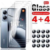 Xiaomi14TPro 5G Case 8 In 1 Tempered Glass for Xiaomi 14T Pro 5G Camera Lens Screen Protector Xiaomi14T Xiomi Xiaomy 14 T 14TPro