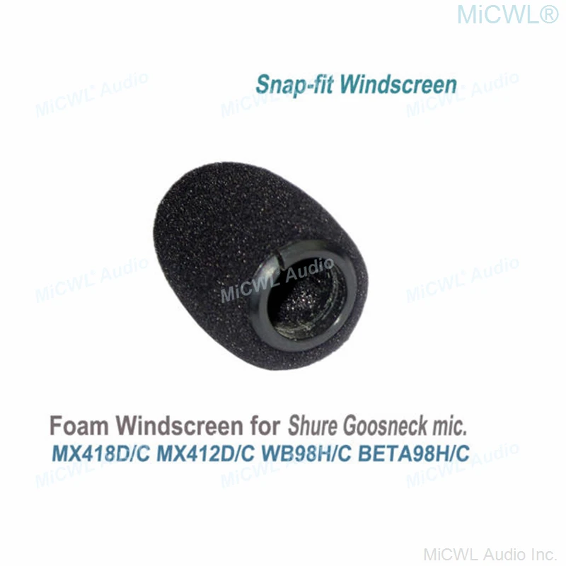 3Pcs/Lot Plastic Snap Foam Cover Windscreen Sponge For Shure Beta98H/C MX412 418 Instrument Gooseneck Microphone