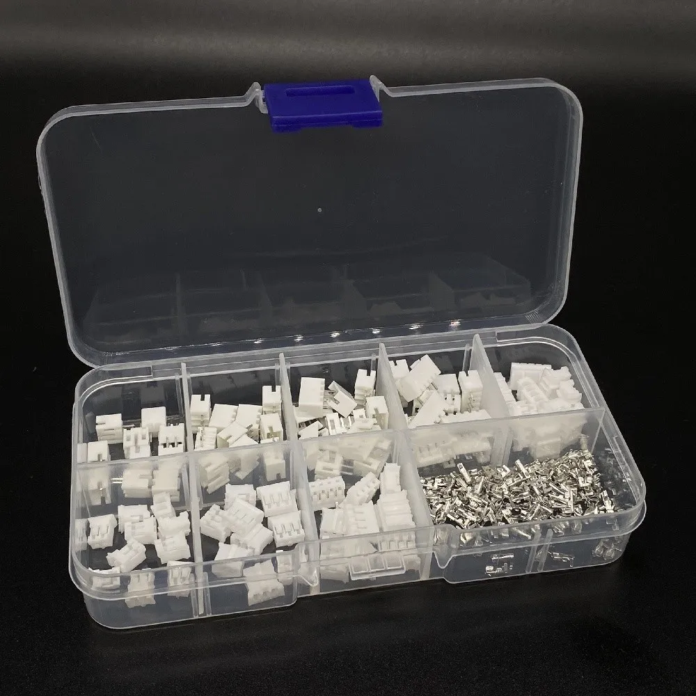 230pcs/Box XH2.54 2p 3p 4p 5 pin 2.54mm Pitch Terminal Kit / Housing / Pin Header JST Connector Wire Connectors Adaptor XH Kits