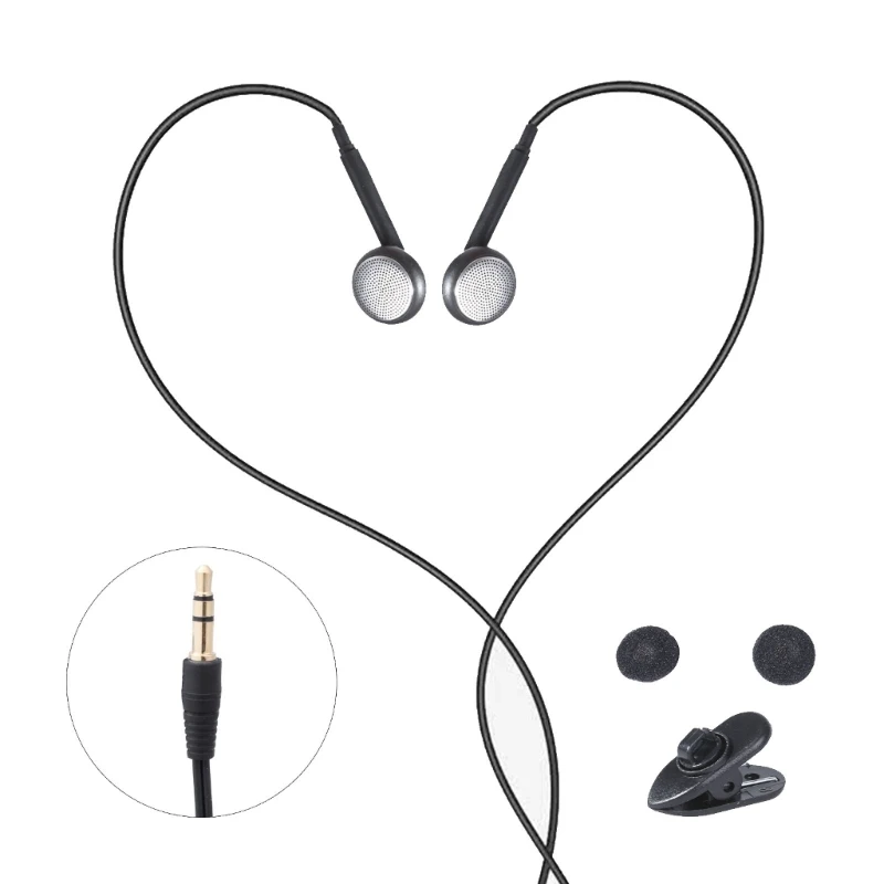 

DXAB Wire Earbuds 3.5mm Earphones In-Ear Earbuds Laptops Radios Long Cord Earbuds Extension Cable for 3.5mm Devices