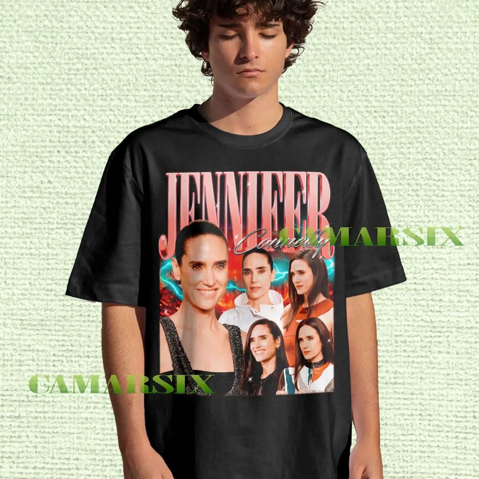 Vintage Jennifer Connelly Retro 90s Bootleg T shirt Celebrity Casual  for Fans vintage Washed fashion designer clothes Soft