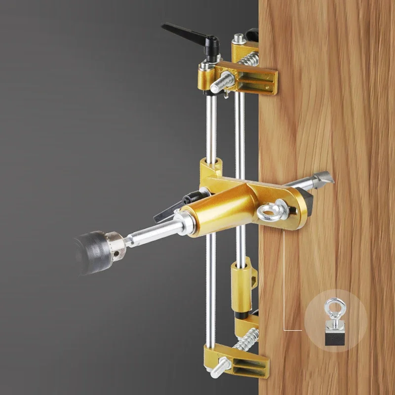 

Solid Wood Door Hole Opener Slot Machine Room Door Key Hole Opener Woodworking Installation Key Hole Puncher Tools Set