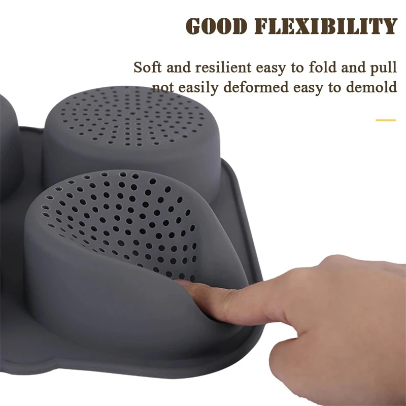 4/6 Grid Baking Mold Hamburger Silicone mould Food Grade Resistant Bread Bun Baked Plate Non-Stick cake Pan DIY kitchen Tool