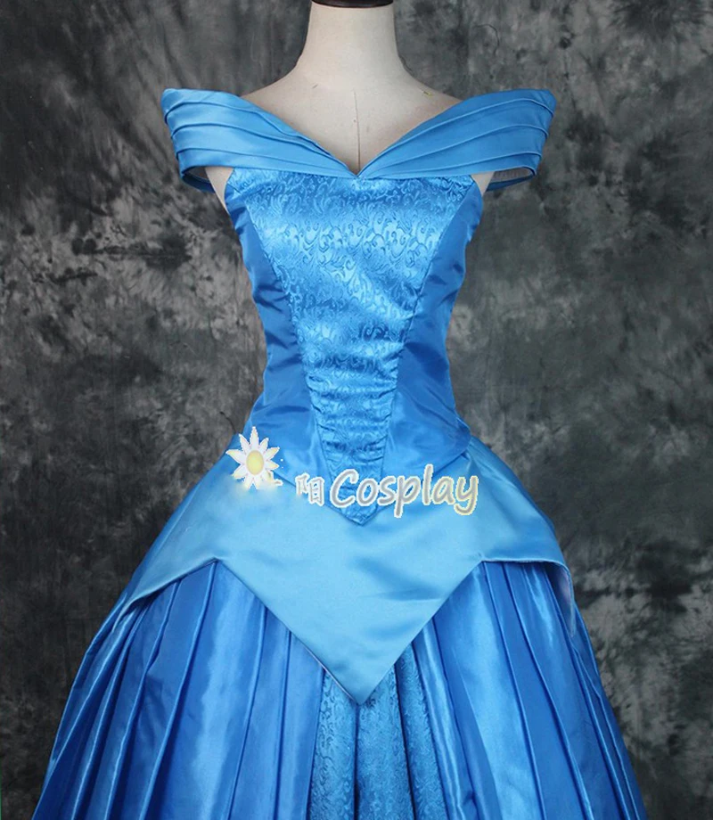 New Arrival Princess Aurora Cosplay Costume For Adult women Party Costume Blue Dress Custom-Made