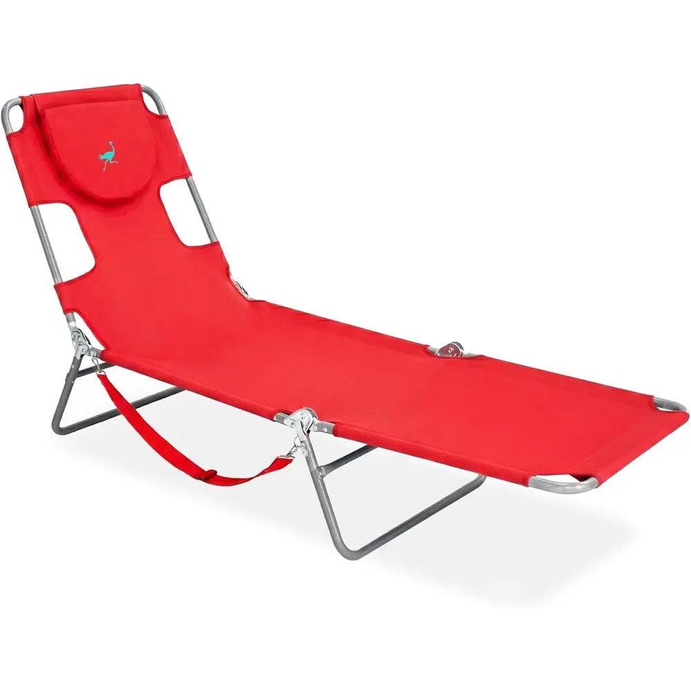 the Original Chaise 72 x 22 Inch Lounge Portable Reclining Lounger, Outdoor Patio, Beach, Lawn, Camping, or Pool Tanning Chair,