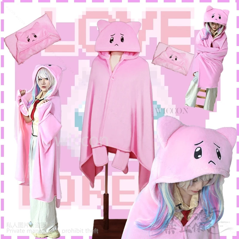 

Jirai Kei Girls KAngel P-chan Game NEEDY GIRL OVERDOSE Косплей Костюм Y2K Одеяло Kawaii Pink Cat с капюшоном Мягкая накидка по индивидуальному заказу