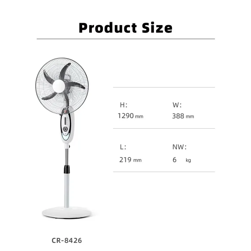 18/16 inch electric battery pedestal rechargeable remote control solar stand fan